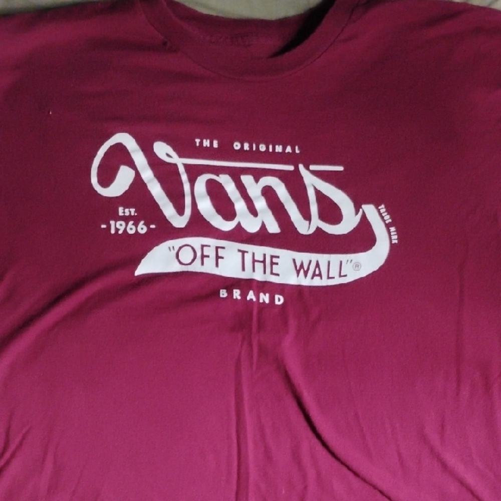 Vans Burgundy Logo T-Shirt